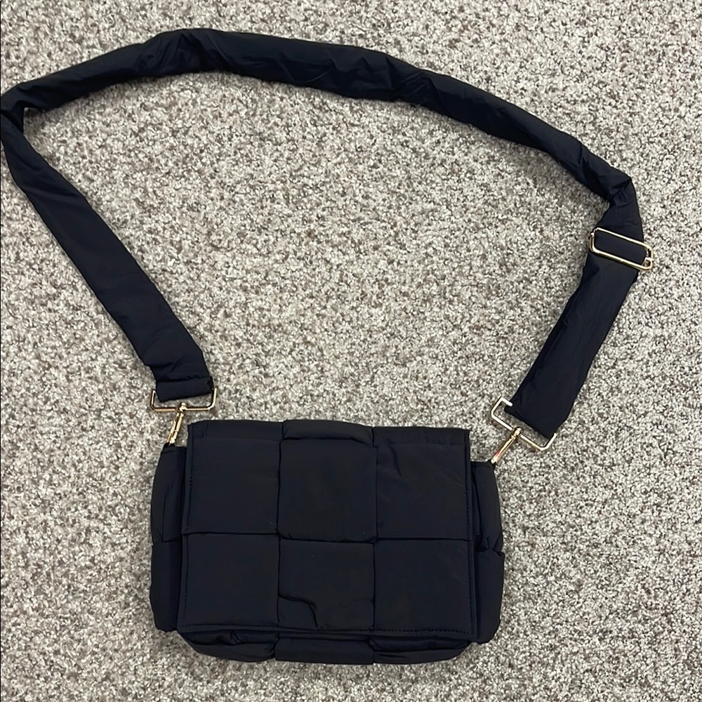 Black Quilted Crossbody Bag